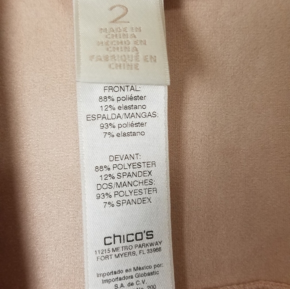 Chico's tan open front cardigan/jacket size medium - Picture 5 of 11